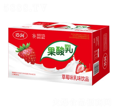 巧润果酸乳草莓味乳味饮品礼盒饮品