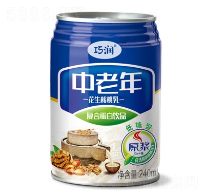 巧润中老年花生核桃乳复合蛋白饮品240ml